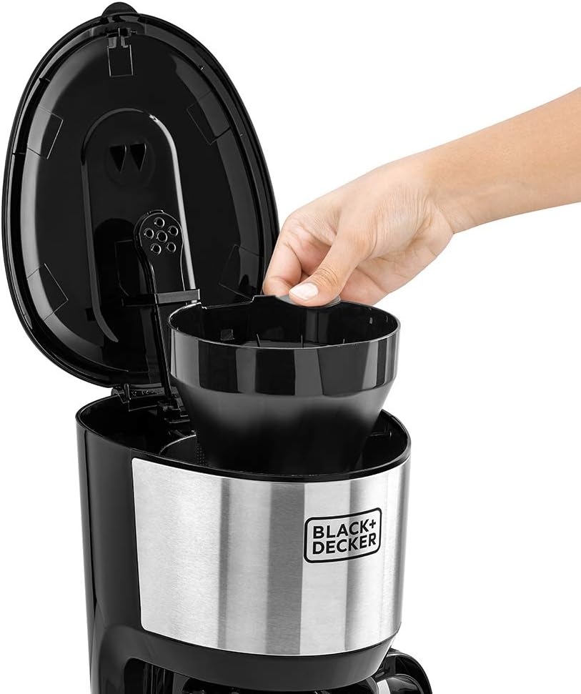 Black&Decker 750W 10 Cup Coffee Maker/Coffee Machine With Glass Carafe For Drip Coffee, Silver/Black - Dcm750S - B5, 2 Years Warranty - Al Kabayel Discount CentreBlack&Decker 750W 10 Cup Coffee Maker/Coffee Machine With Glass Carafe For Drip Coffee, Silver/Black - Dcm750S - B5, 2 Years WarrantyCoffee MakersBLACK & DECKERAl Kabayel Discount Centre