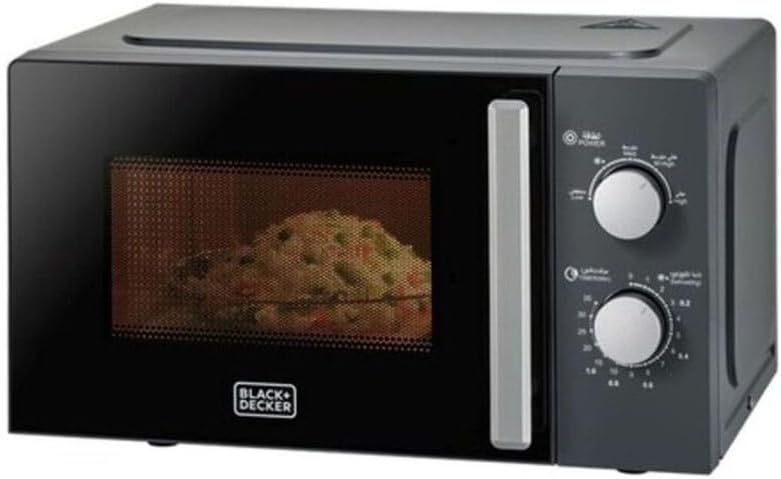 BLACK+DECKER Microwave Oven, 20L, 700W Power, 30 - Min Timer, Rotary Dial Control, Chrome Finish Knobs, 5 Power Levels for Precise Cooking, Compact Design for Kitchens, Black - MZ2015P - B5 - Al Kabayel Discount CentreBLACK+DECKER Microwave Oven, 20L, 700W Power, 30 - Min Timer, Rotary Dial Control, Chrome Finish Knobs, 5 Power Levels for Precise Cooking, Compact Design for Kitchens, Black - MZ2015P - B5Food & Drink AppliancesBLACK+DECKERAl Kabayel Discount Centre