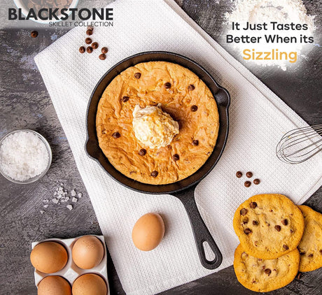 BLACKSTONE Cast Iron Skillet, Pre Seasoned Die Cast Iron Skillet, Compatible with Gas, Induction, Oven and Grill BC14101 (20cm) - Al Kabayel Discount CentreBLACKSTONE Cast Iron Skillet, Pre Seasoned Die Cast Iron Skillet, Compatible with Gas, Induction, Oven and Grill BC14101 (20cm)Frying Pans & SkilletsBLACKSTONEAl Kabayel Discount Centre