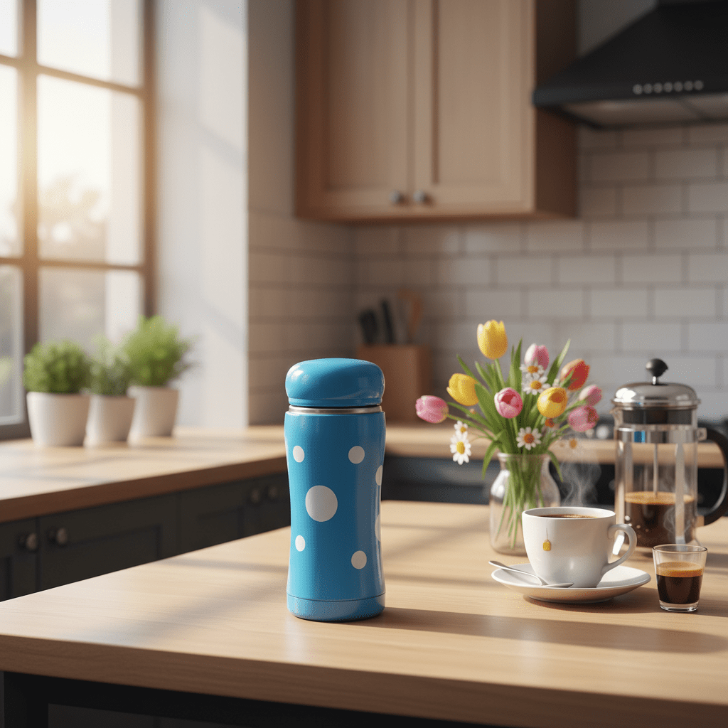 Blue and white stainless steel vacuum bottle 320ml - Al Kabayel Discount CentreBlue and white stainless steel vacuum bottle 320mlWater bottlesAKDCAl Kabayel Discount Centre