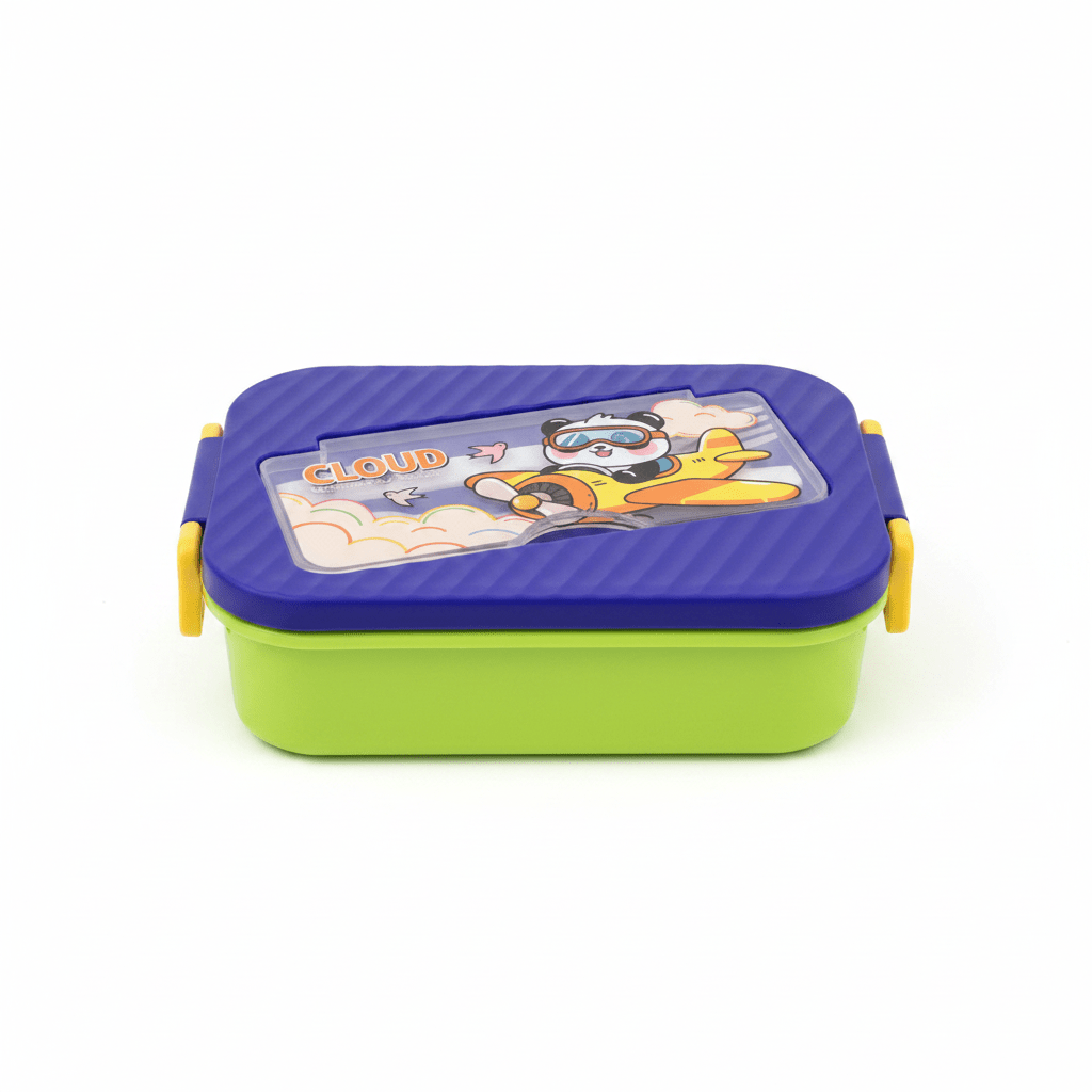 Blue & Green Cloud Panda Kids Plastic Lunch Box with Spoon & Fork – 20×13cm - Al Kabayel Discount CentreBlue & Green Cloud Panda Kids Plastic Lunch Box with Spoon & Fork – 20×13cmLunch BoxAKDCAl Kabayel Discount Centre