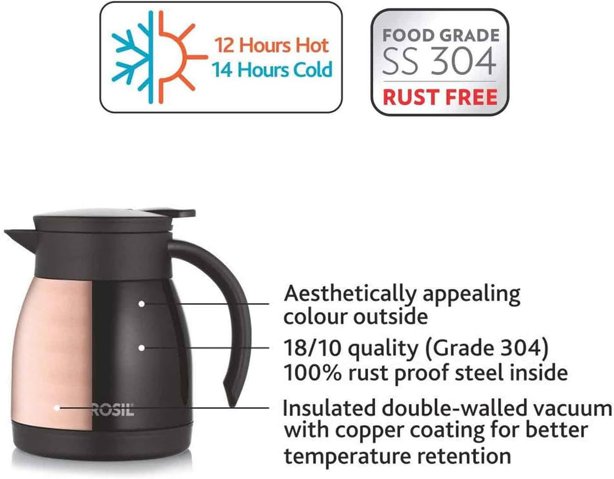 Borosil Hydra Stainless Steel Double Wall Vaccum Teapot 500ml, Black - Al Kabayel Discount CentreBorosil Hydra Stainless Steel Double Wall Vaccum Teapot 500ml, BlackTea/Coffee PotsBOROSILAl Kabayel Discount Centre