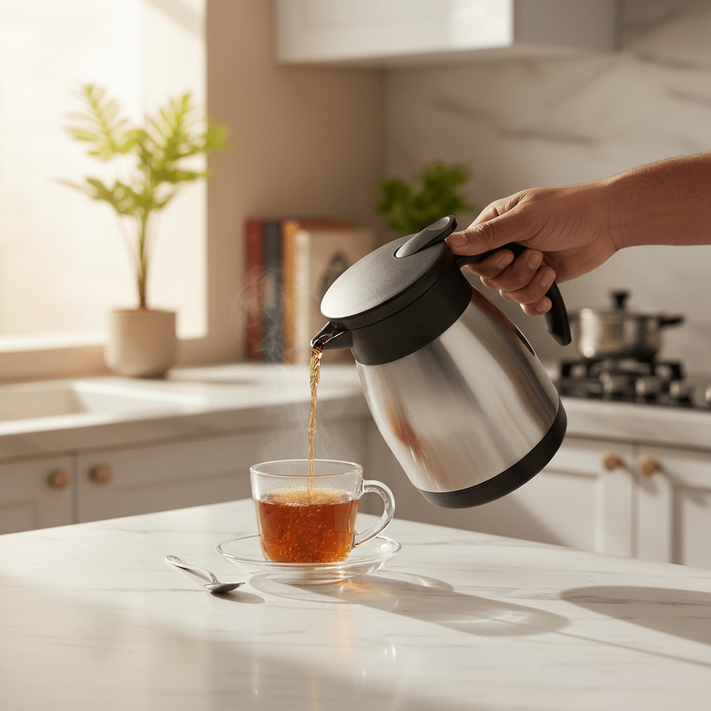 Borosil Silver & Black Stainless Steel Vacuum Tea Pot 500ml - Al Kabayel Discount CentreBorosil Silver & Black Stainless Steel Vacuum Tea Pot 500mlTea/Coffee PotsBOROSILAl Kabayel Discount Centre