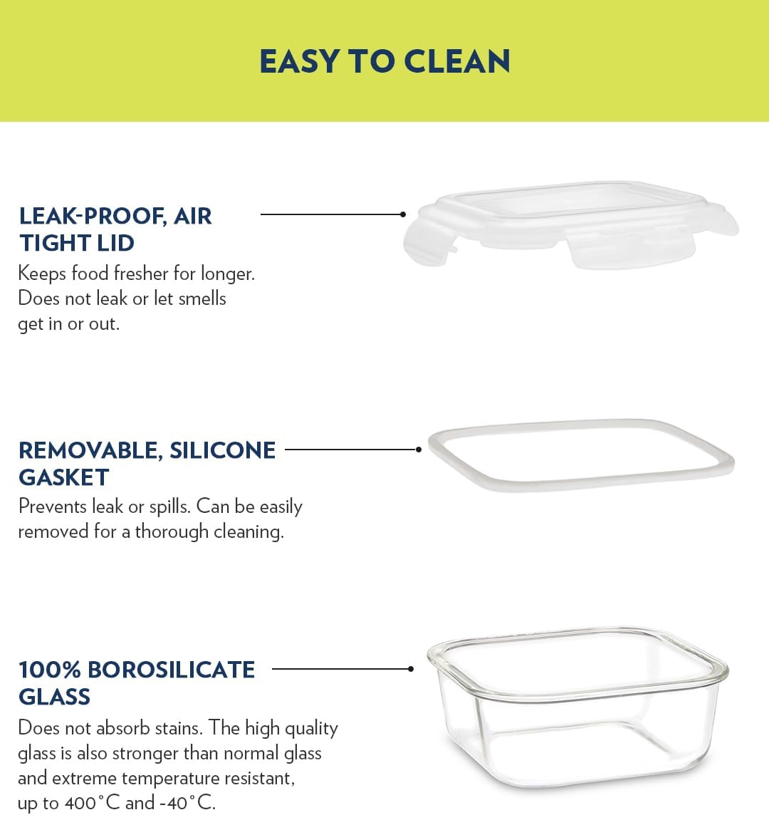 BOROSIL Square Microwavable Glass Container 800ml - Al Kabayel Discount CentreBOROSIL Square Microwavable Glass Container 800mlFood ContainersBOROSILAl Kabayel Discount Centre