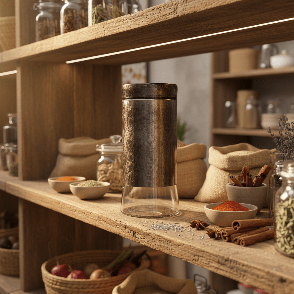 Brown Glass Storage Canister with Plastic Lid — 1 Litre - Al Kabayel Discount CentreBrown Glass Storage Canister with Plastic Lid — 1 LitreJars & Food SaversAKDCAl Kabayel Discount Centre