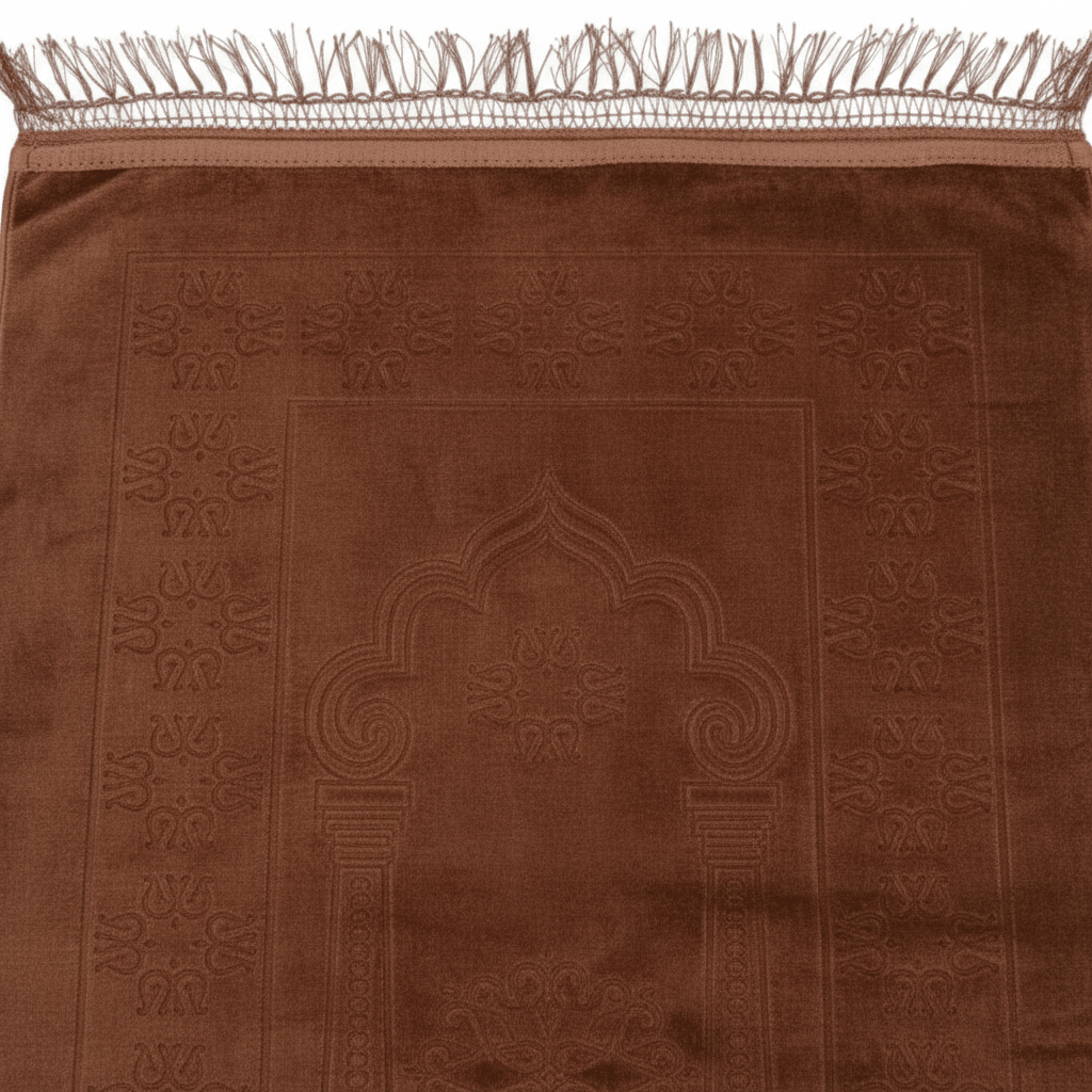 Brown Soft Velvet Prayer Mat - 100 × 65 cm - Al Kabayel Discount CentreBrown Soft Velvet Prayer Mat - 100 × 65 cmPrayer MatsAKDCAl Kabayel Discount Centre