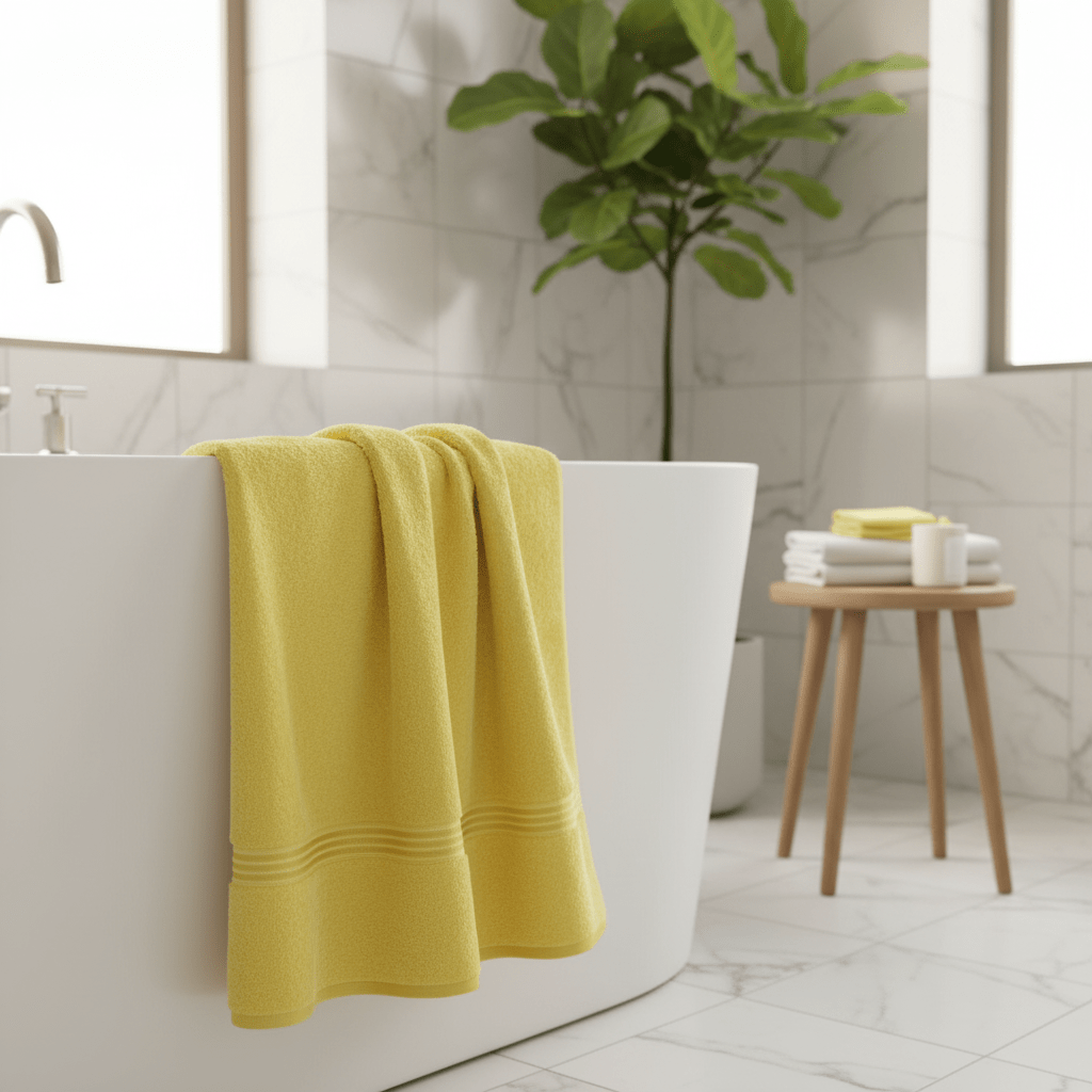 BTC Bath Towel 70×140 cm – Yellow - Al Kabayel Discount CentreBTC Bath Towel 70×140 cm – YellowBath Towels & WashclothsBTCAl Kabayel Discount Centre