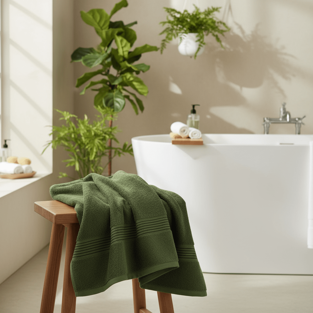 BTC Bath Towel – Olive Green | 80×180 cm - Al Kabayel Discount CentreBTC Bath Towel – Olive Green | 80×180 cmBath Towels & WashclothsBTCAl Kabayel Discount Centre