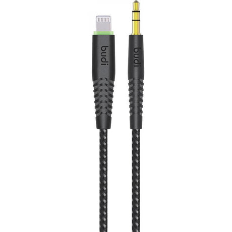 BUDI Lightning to AUX Cable, 3.5mm Audio Plug, 1.2 meter Cable - Al Kabayel Discount CentreBUDI Lightning to AUX Cable, 3.5mm Audio Plug, 1.2 meter CableCords & AdaptersBUDIAl Kabayel Discount Centre