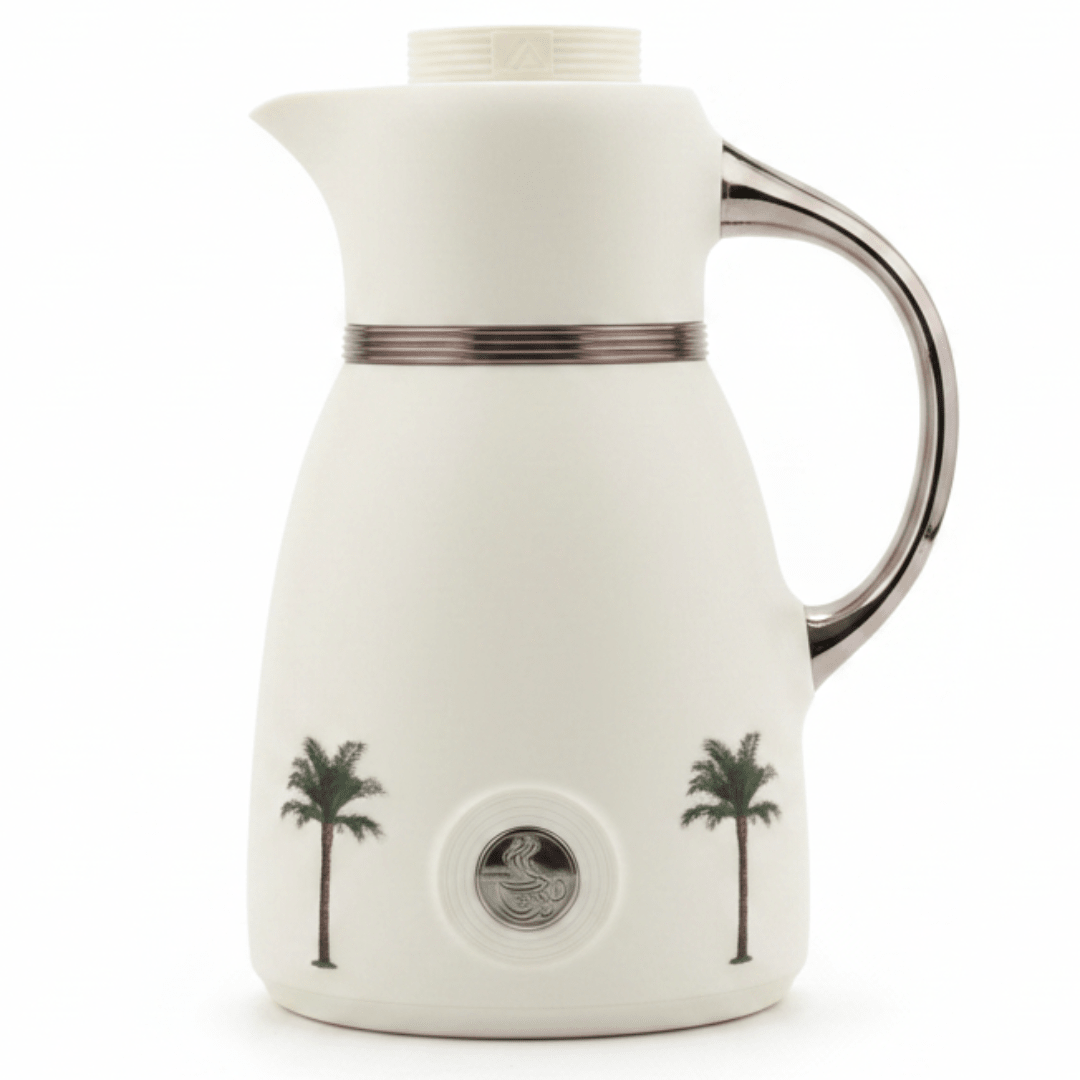 Bytix White Vacuum Flask | Palm Tree Design | 1 Litre - Al Kabayel Discount CentreBytix White Vacuum Flask | Palm Tree Design | 1 LitreThermosBAYTIXAl Kabayel Discount Centre