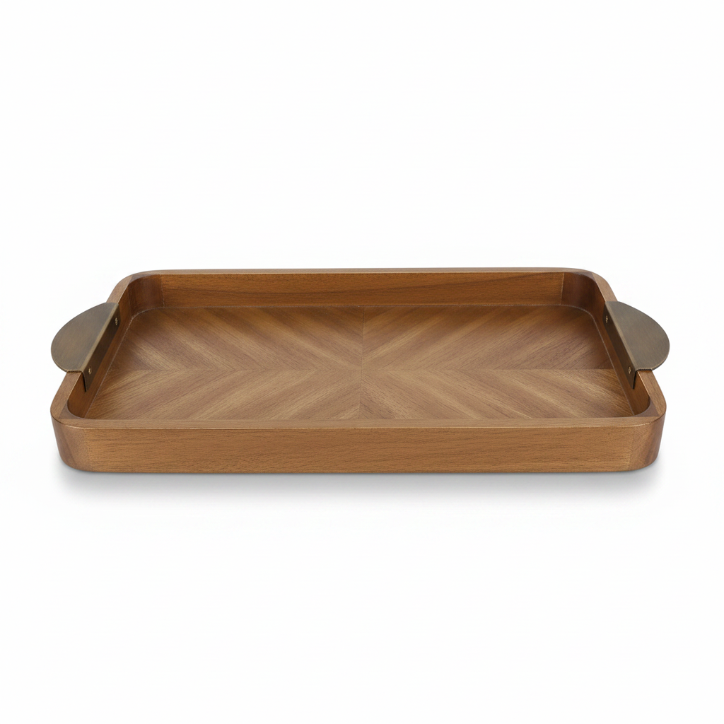 Luhpar Rectangular Wooden Serving Tray - 45×25cm