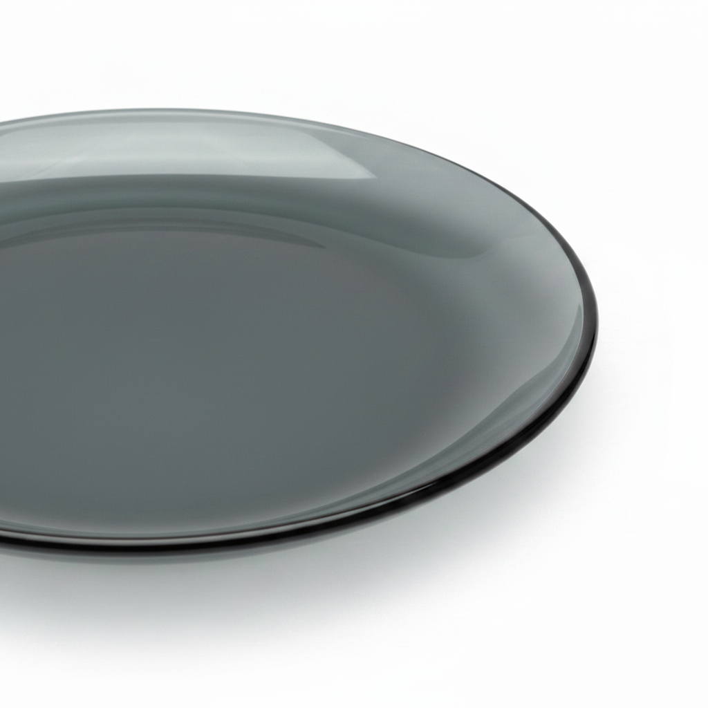 Borosil Tinted Glass Plate Grey - 7.5 Inch
