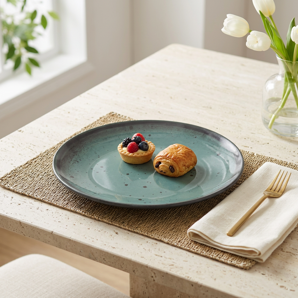 Hi-Luxe Round Melamine Dessert Plate - 9.5 Inch