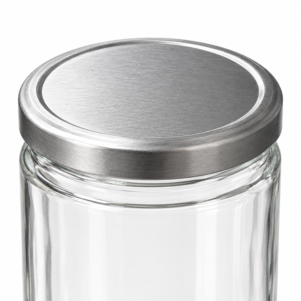 Nautilus Glass Jar with Silver Lid - 420ml