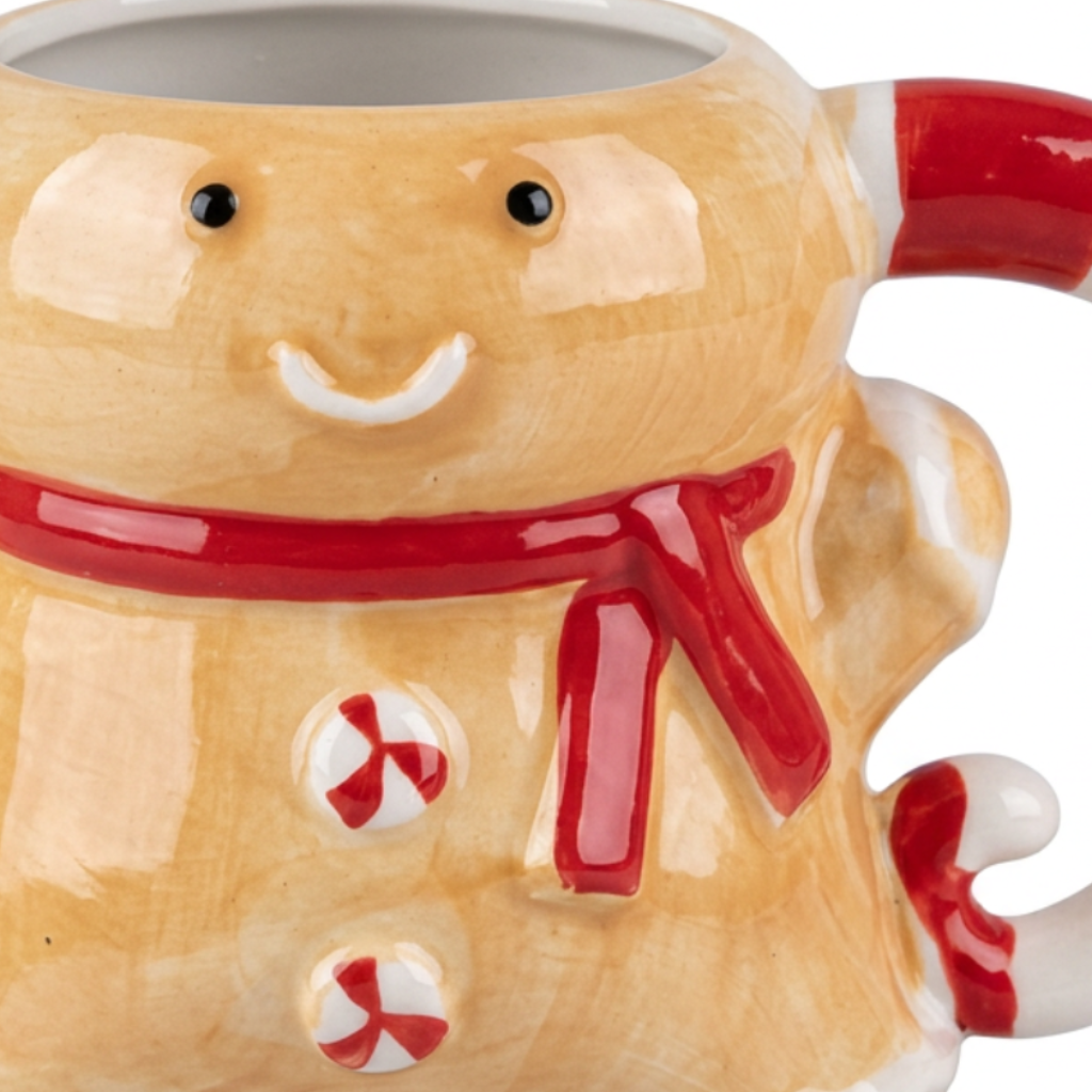 Ceramic Gingerbread Christmas Mug - 300ml