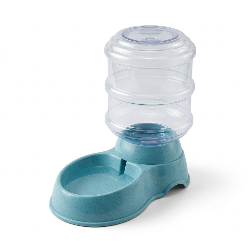 Plastic Pet Water Feeder with Clear Reservoir Blue - 30×30cm