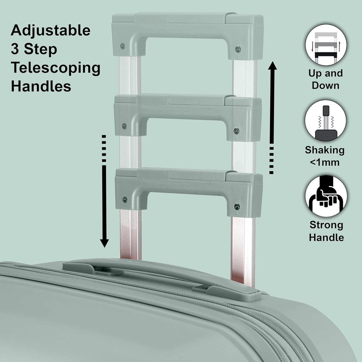 Cabinpro CP003 Expandable PP Hard - Shell Luggage – Lightweight 20 - Inch Spinner Suitcase, Army Green - Al Kabayel Discount CentreCabinpro CP003 Expandable PP Hard - Shell Luggage – Lightweight 20 - Inch Spinner Suitcase, Army GreenCabin LuggageCABINPROAl Kabayel Discount Centre