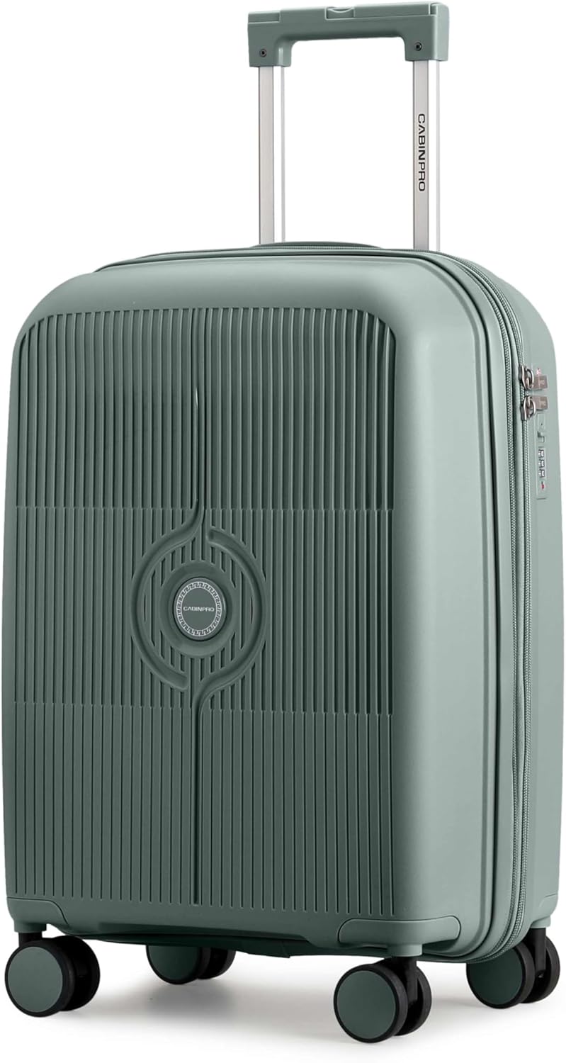 Cabinpro CP003 Expandable PP Hard - Shell Luggage – Lightweight 20 - Inch Spinner Suitcase, Army Green - Al Kabayel Discount CentreCabinpro CP003 Expandable PP Hard - Shell Luggage – Lightweight 20 - Inch Spinner Suitcase, Army GreenCabin LuggageCABINPROAl Kabayel Discount Centre