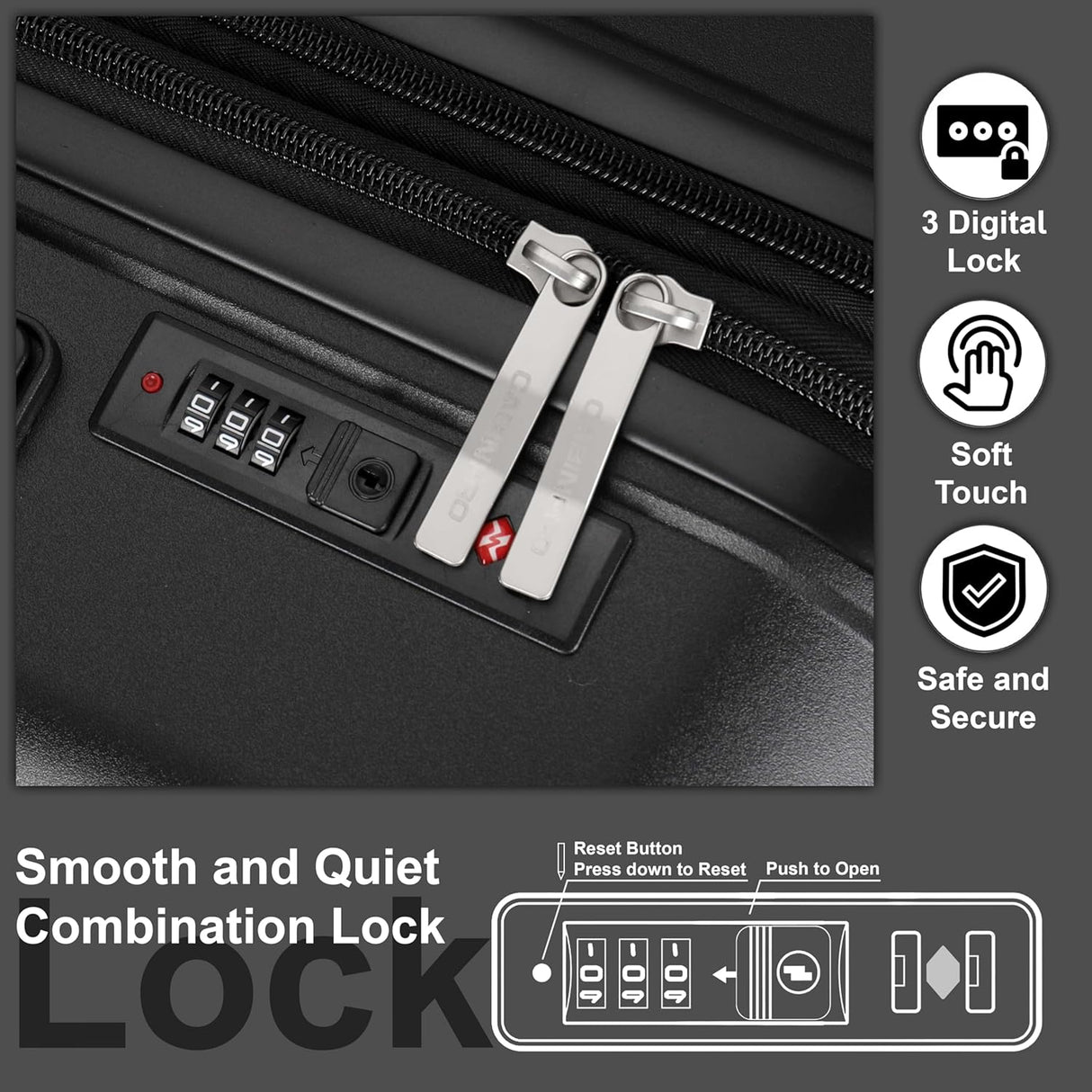 Cabinpro CP003 Expandable PP Hard - Shell Luggage – Lightweight 20 - Inch Spinner Suitcase, Black - Al Kabayel Discount CentreCabinpro CP003 Expandable PP Hard - Shell Luggage – Lightweight 20 - Inch Spinner Suitcase, BlackCabin LuggageCABINPROAl Kabayel Discount Centre