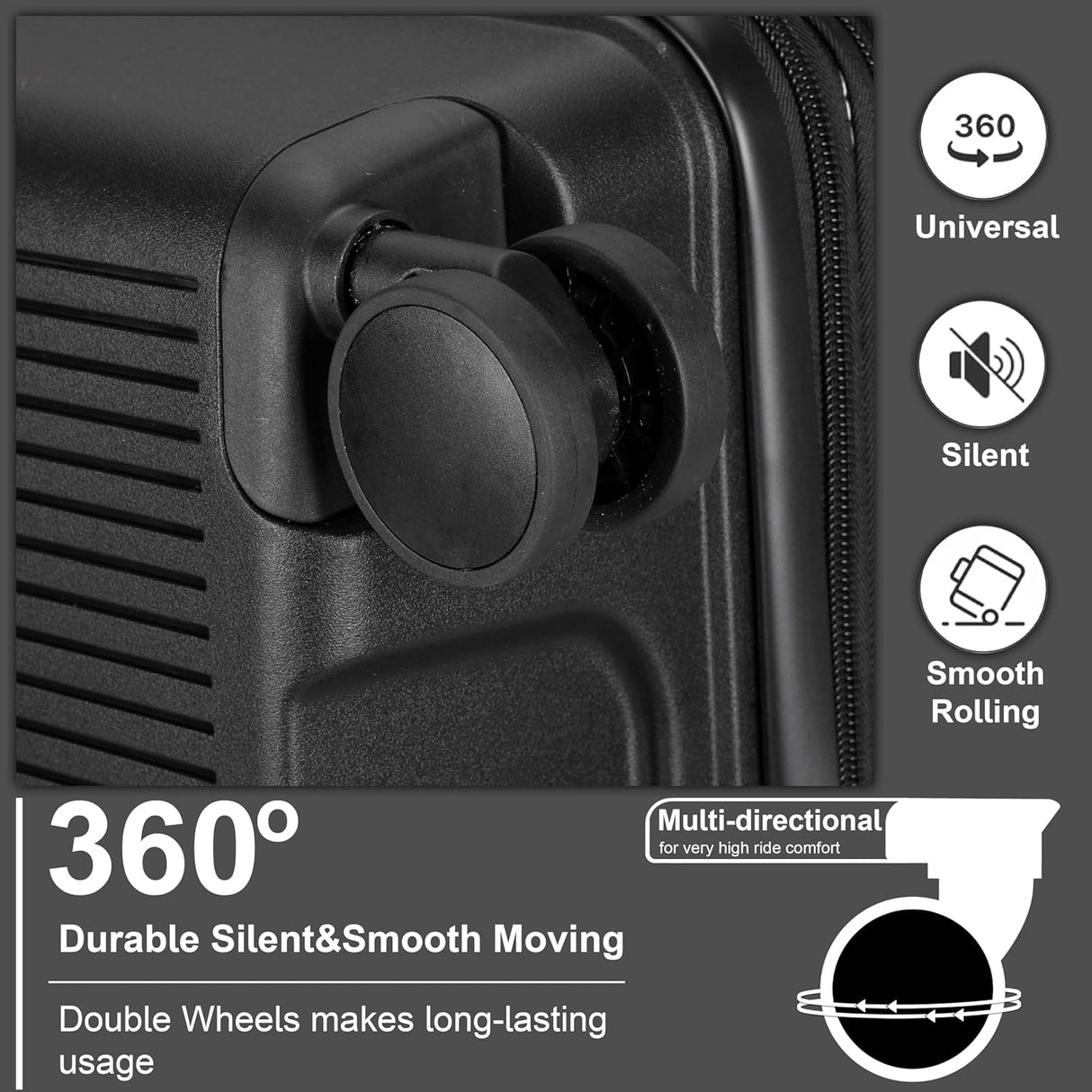 Cabinpro CP003 Expandable PP Hard - Shell Luggage – Lightweight 20 - Inch Spinner Suitcase, Black - Al Kabayel Discount CentreCabinpro CP003 Expandable PP Hard - Shell Luggage – Lightweight 20 - Inch Spinner Suitcase, BlackCabin LuggageCABINPROAl Kabayel Discount Centre