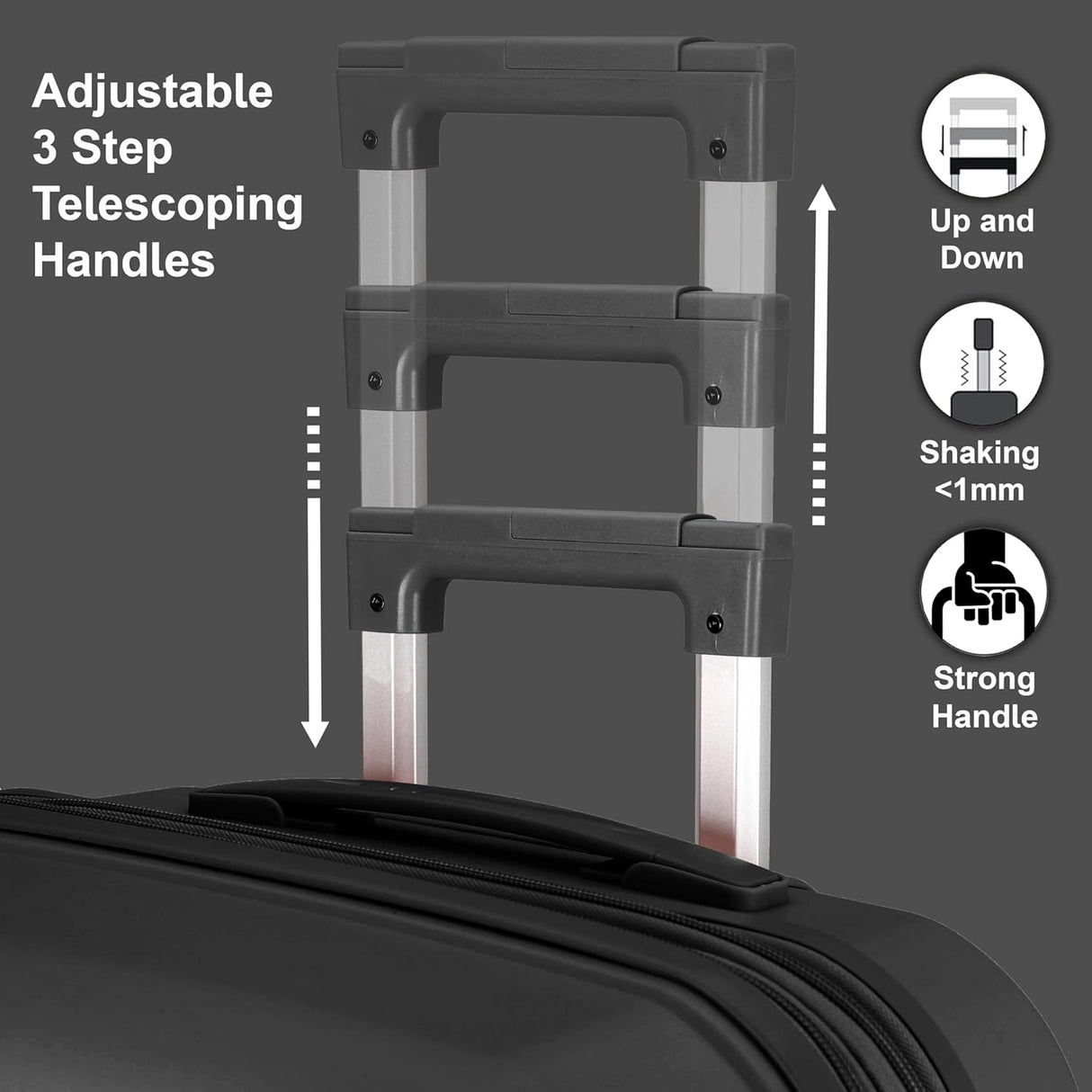 Cabinpro CP003 Expandable PP Hard - Shell Luggage – Lightweight 20 - Inch Spinner Suitcase, Black - Al Kabayel Discount CentreCabinpro CP003 Expandable PP Hard - Shell Luggage – Lightweight 20 - Inch Spinner Suitcase, BlackCabin LuggageCABINPROAl Kabayel Discount Centre