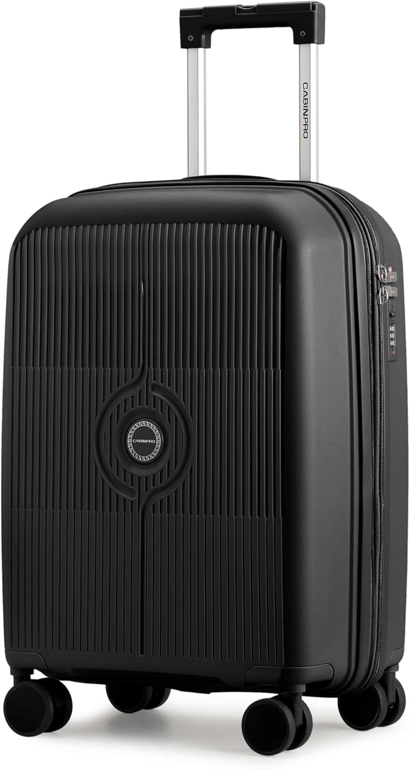 Cabinpro CP003 Expandable PP Hard - Shell Luggage – Lightweight 20 - Inch Spinner Suitcase, Black - Al Kabayel Discount CentreCabinpro CP003 Expandable PP Hard - Shell Luggage – Lightweight 20 - Inch Spinner Suitcase, BlackCabin LuggageCABINPROAl Kabayel Discount Centre