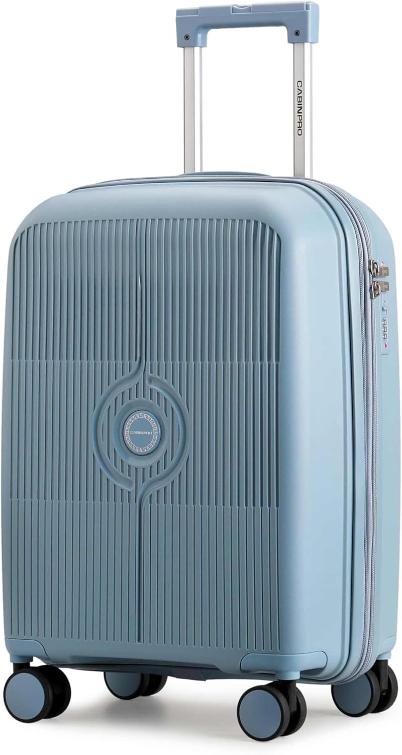 Cabinpro CP003 Expandable PP Hard - Shell Luggage – Lightweight 20 - Inch Spinner Suitcase, Gray Blue - Al Kabayel Discount CentreCabinpro CP003 Expandable PP Hard - Shell Luggage – Lightweight 20 - Inch Spinner Suitcase, Gray BlueCabin LuggageCABINPROAl Kabayel Discount Centre