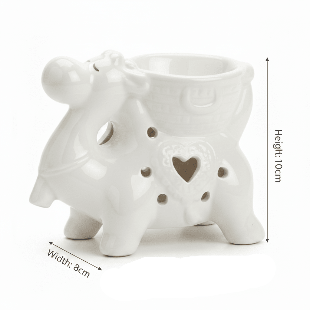 Camel Shape Ceramic Oil Burner 10×8 cm - White / Sage Green - Al Kabayel Discount CentreCamel Shape Ceramic Oil Burner 10×8 cm - White / Sage GreenHome Décor AccentsAKDCAl Kabayel Discount Centre