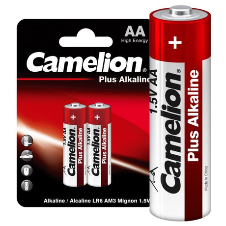 CAMELION AA Alkaline Battery 1.5V, Pack of 2 - Al Kabayel Discount CentreCAMELION AA Alkaline Battery 1.5V, Pack of 2BatteriesCAMELIONAl Kabayel Discount Centre