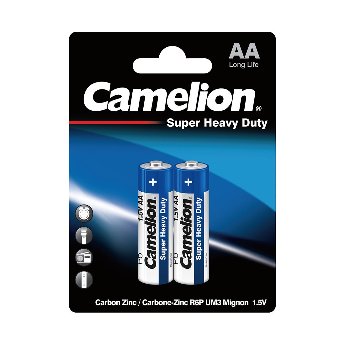 CAMELION AA Super Heavy Duty Carbon Zinc Battery 1.5V, Pack of 2 - Al Kabayel Discount CentreCAMELION AA Super Heavy Duty Carbon Zinc Battery 1.5V, Pack of 2BatteriesCAMELIONAl Kabayel Discount Centre