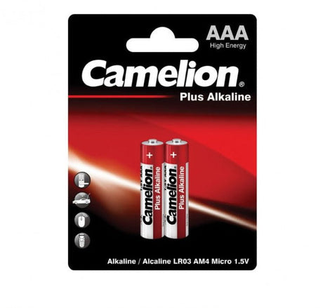 CAMELION AAA Alkaline Battery 1.5V, Pack of 2 - Al Kabayel Discount CentreCAMELION AAA Alkaline Battery 1.5V, Pack of 2BatteriesCAMELIONAl Kabayel Discount Centre