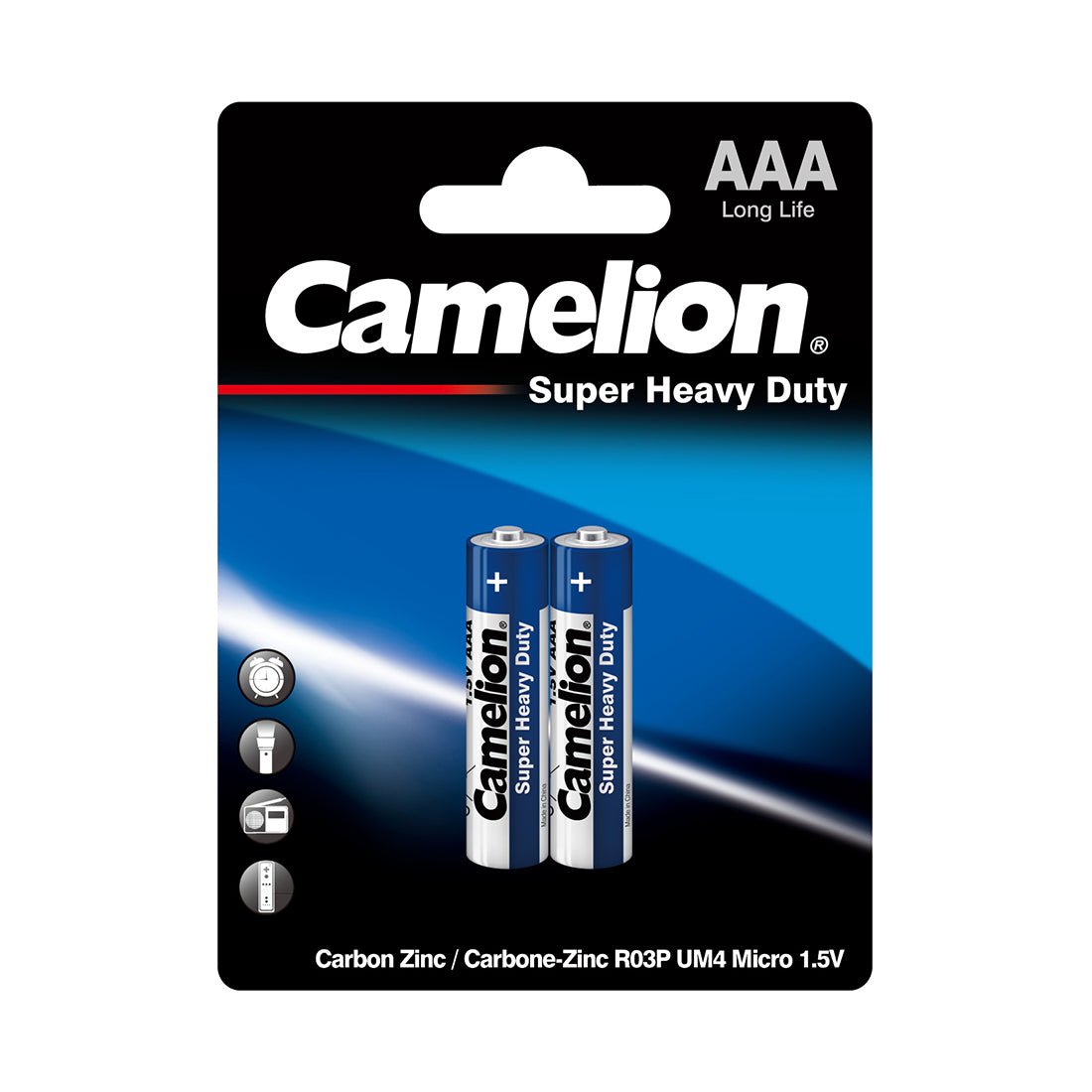 CAMELION AAA Super Heavy Duty Carbon Zinc Battery 1.5V, Pack of 2 - Al Kabayel Discount CentreCAMELION AAA Super Heavy Duty Carbon Zinc Battery 1.5V, Pack of 2BatteriesCAMELIONAl Kabayel Discount Centre