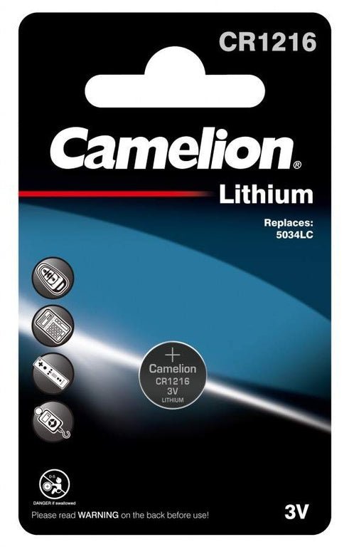 CAMELION CR1216 3V Lithium Coin Cell Battery, 1pc - Al Kabayel Discount CentreCAMELION CR1216 3V Lithium Coin Cell Battery, 1pcBatteriesCAMELIONAl Kabayel Discount Centre