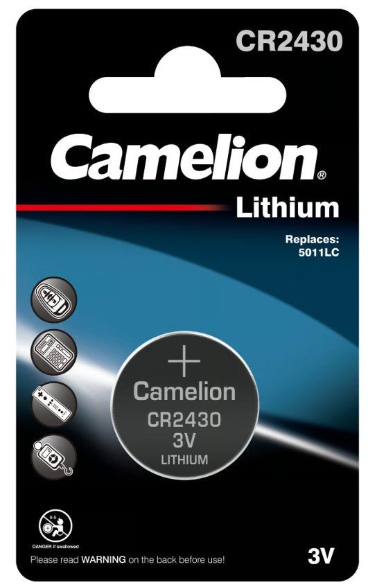 CAMELION CR2430 3V Lithium Coin Cell Battery, 1pc - Al Kabayel Discount CentreCAMELION CR2430 3V Lithium Coin Cell Battery, 1pcBatteriesCAMELIONAl Kabayel Discount Centre