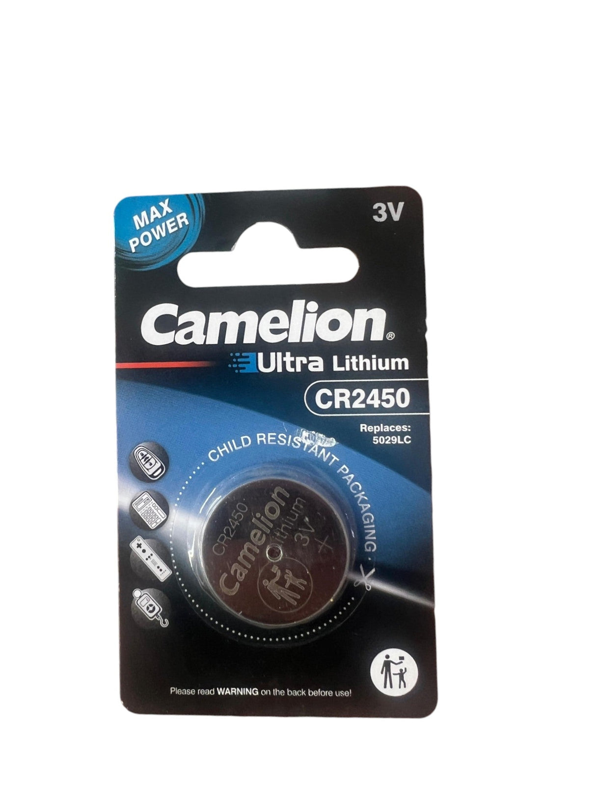 CAMELION CR2450 3V Lithium Coin Cell Battery, 1pc - Al Kabayel Discount CentreCAMELION CR2450 3V Lithium Coin Cell Battery, 1pcBatteriesCAMELIONAl Kabayel Discount Centre