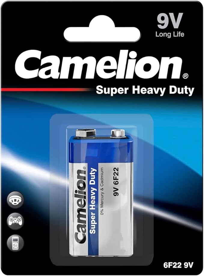 CAMELION Super Heavy Duty 9V Battery, Pack of 1 - Al Kabayel Discount CentreCAMELION Super Heavy Duty 9V Battery, Pack of 1BatteriesCAMELIONAl Kabayel Discount Centre