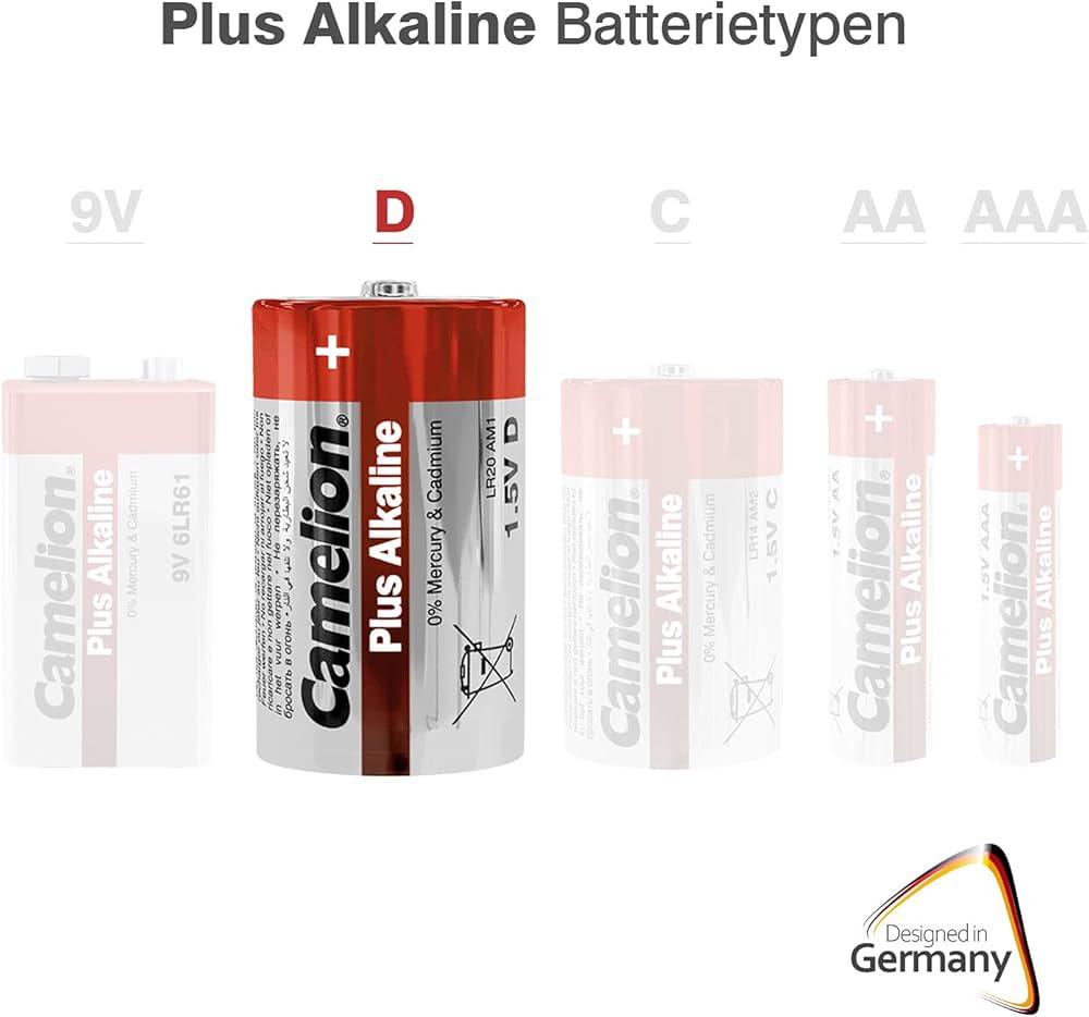 CAMELION Type D Alkaline Battery 1.5V, Pack of 2 - Al Kabayel Discount CentreCAMELION Type D Alkaline Battery 1.5V, Pack of 2BatteriesCAMELIONAl Kabayel Discount Centre