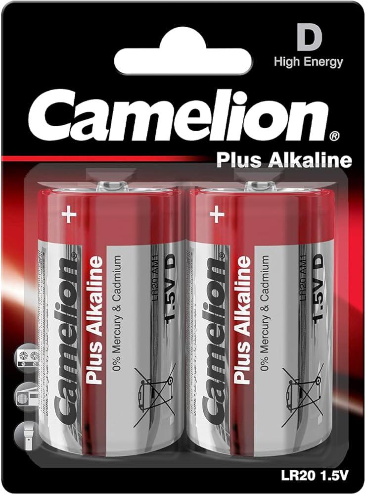 CAMELION Type D Alkaline Battery 1.5V, Pack of 2 - Al Kabayel Discount CentreCAMELION Type D Alkaline Battery 1.5V, Pack of 2BatteriesCAMELIONAl Kabayel Discount Centre