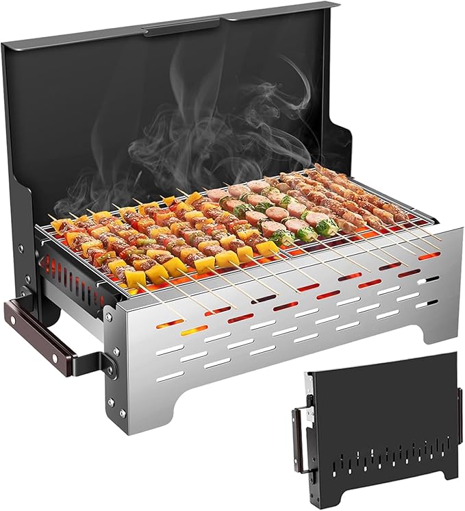 Camping Barbecue Charcoal Folding Barbecue Charcoal Grill Outdoor Grill Compact & Lightweight BBQ Grill for Camping - Al Kabayel Discount CentreCamping Barbecue Charcoal Folding Barbecue Charcoal Grill Outdoor Grill Compact & Lightweight BBQ Grill for CampingGrillsAKDCAl Kabayel Discount Centre