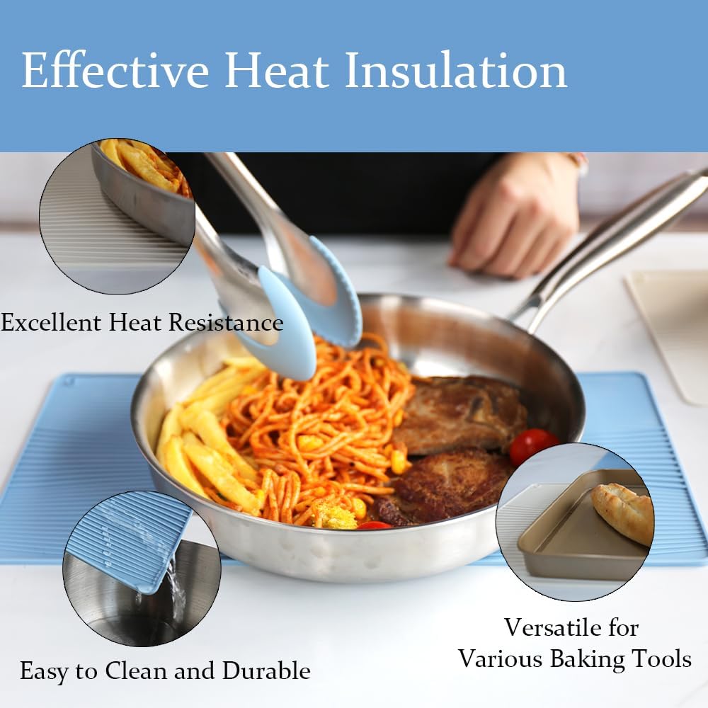 CASASUNCO Silicone Drying Mat 39.4cmx 19.6cm, Blue - Al Kabayel Discount CentreCASASUNCO Silicone Drying Mat 39.4cmx 19.6cm, BlueCookware AccessoriesCASASUNCOAl Kabayel Discount Centre