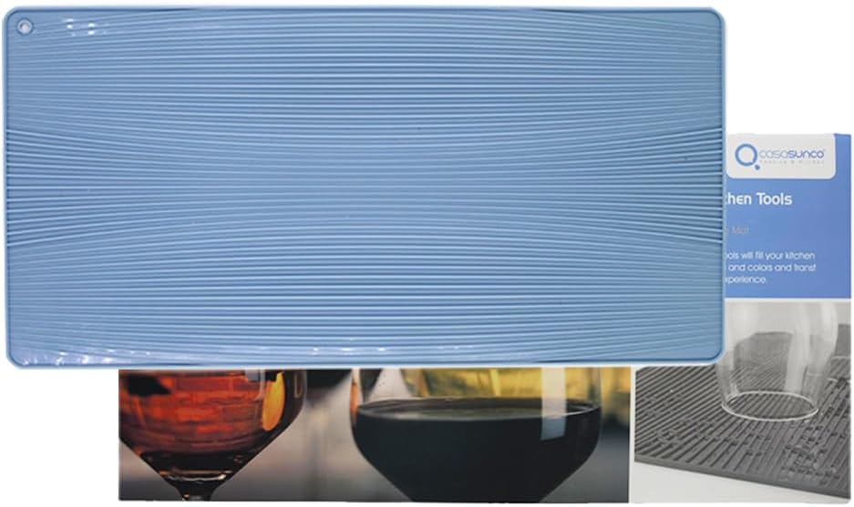 CASASUNCO Silicone Drying Mat 39.4cmx 19.6cm, Blue - Al Kabayel Discount CentreCASASUNCO Silicone Drying Mat 39.4cmx 19.6cm, BlueCookware AccessoriesCASASUNCOAl Kabayel Discount Centre