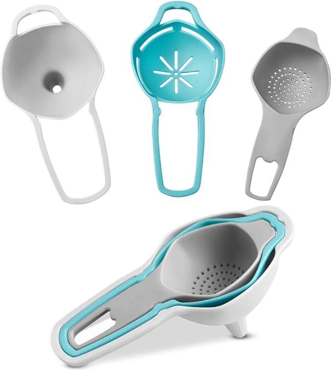 CASASUNCO Strainer Funnel Set, Yoke Seperator, Multicolour - SK1016 - Al Kabayel Discount CentreCASASUNCO Strainer Funnel Set, Yoke Seperator, Multicolour - SK1016Cookware AccessoriesCASASUNCOAl Kabayel Discount Centre