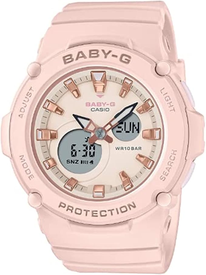 Casio Baby - G BGA - 275 - 4A analog - digital watch with a peach resin case and strap, and a cream - colored dial - Al Kabayel Discount CentreCasio Baby - G BGA - 275 - 4A analog - digital watch with a peach resin case and strap, and a cream - colored dialWatchesCASIOAl Kabayel Discount Centre