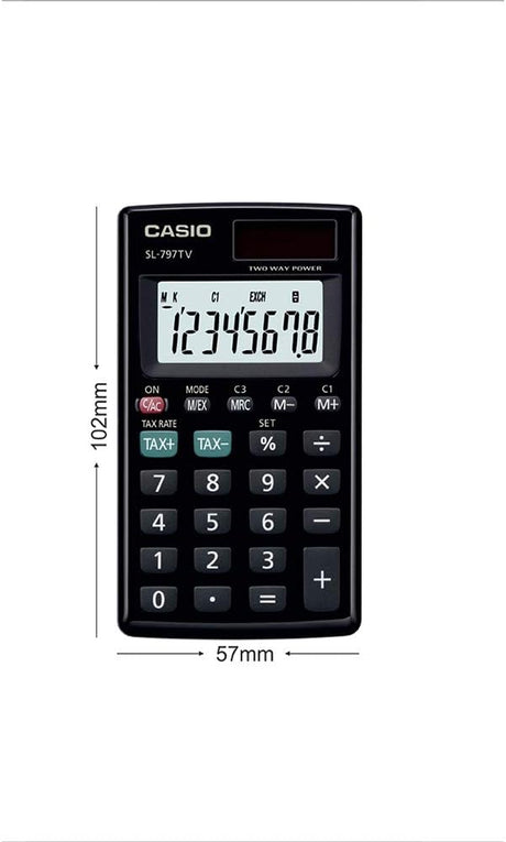 Casio SL - 797TVBK Portable Calculator - Al Kabayel Discount CentreCasio SL - 797TVBK Portable CalculatorCalculatorsCASIOAl Kabayel Discount Centre