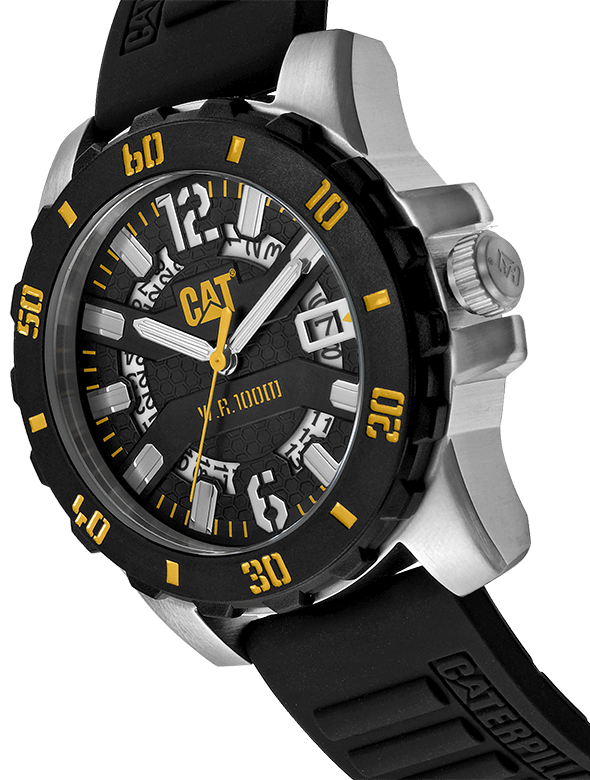 CAT Steel Barricade Stainless Steel Watch with Yellow Accents - Al Kabayel Discount CentreCAT Steel Barricade Stainless Steel Watch with Yellow AccentsWatchesCATAl Kabayel Discount Centre