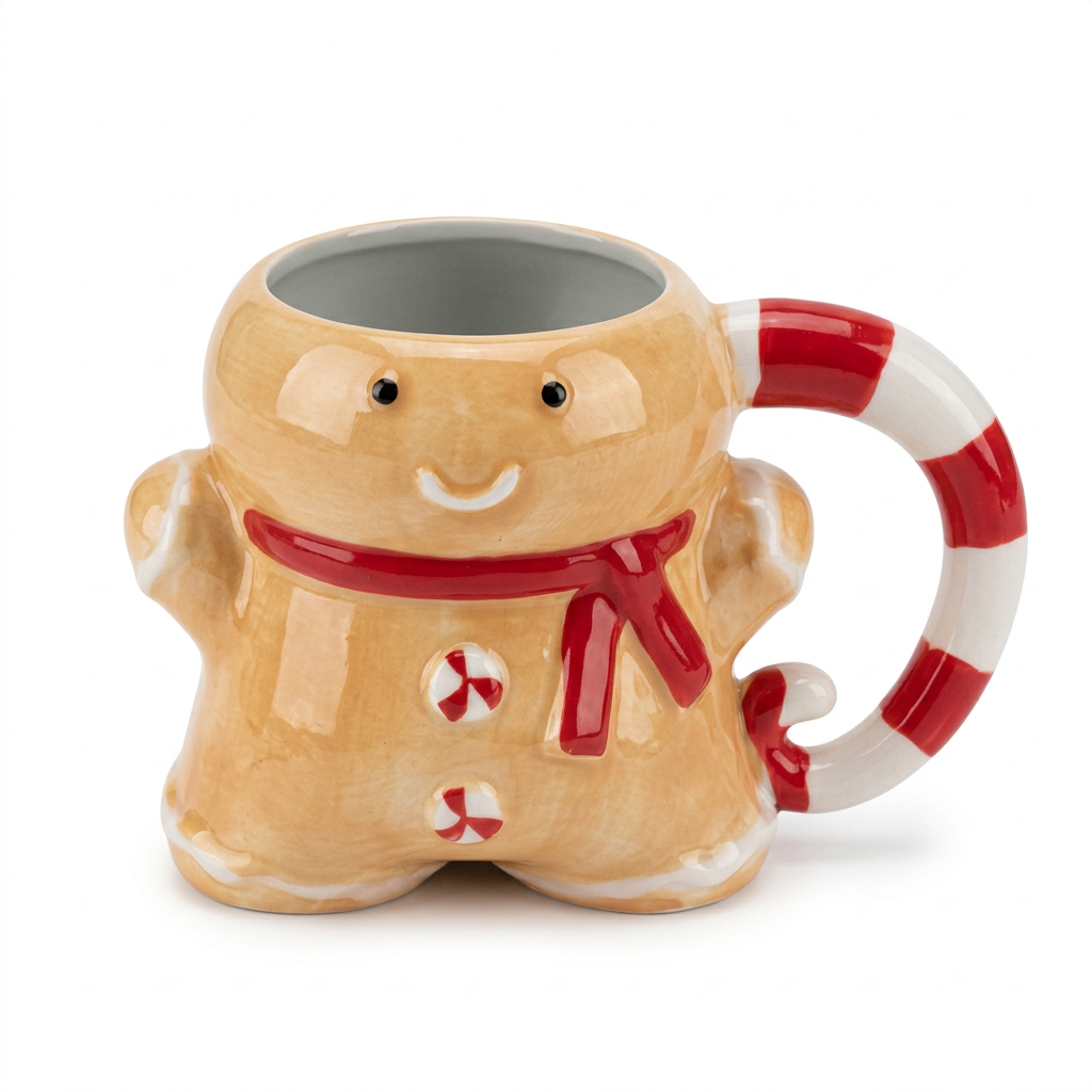 Ceramic Gingerbread Christmas Mug - 300ml