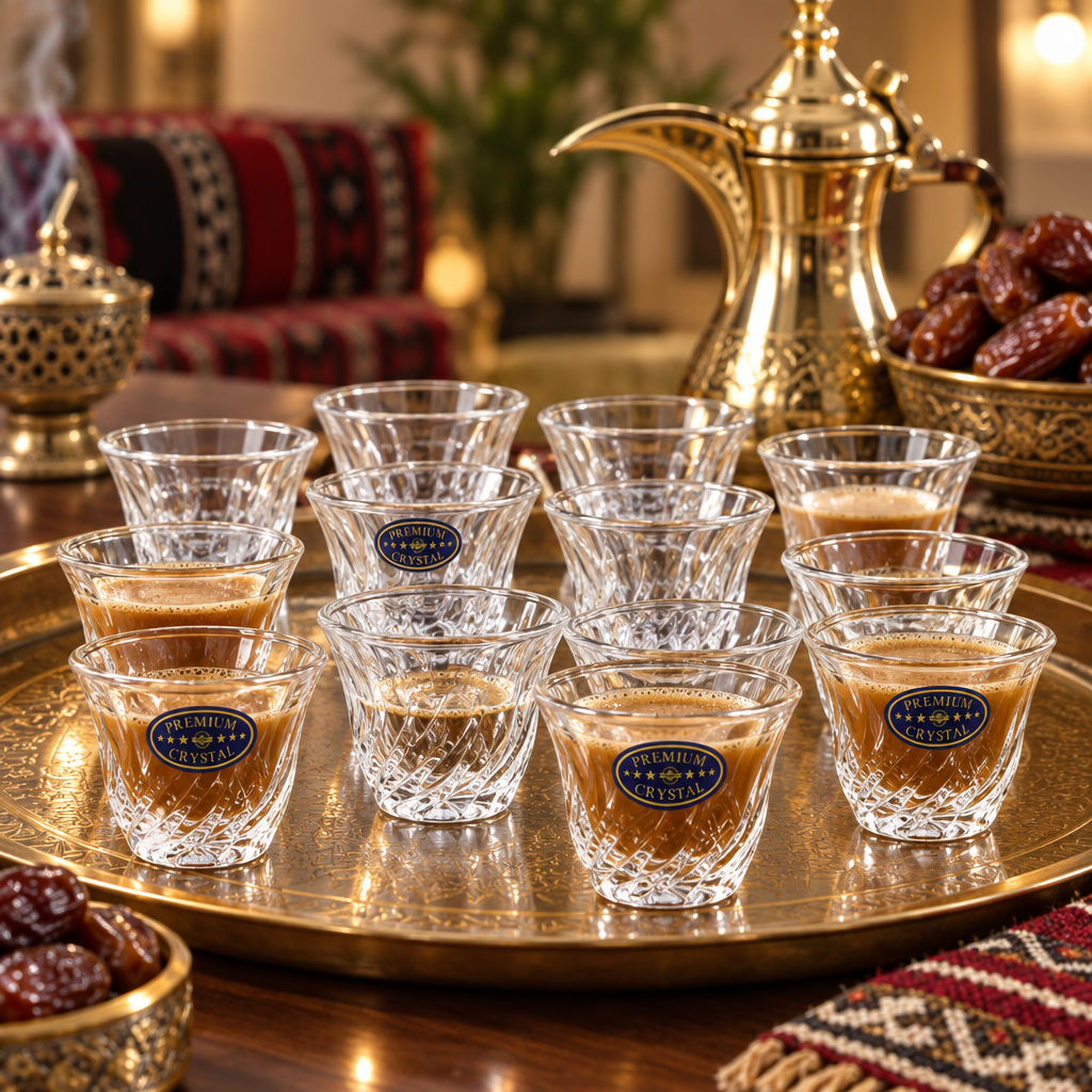 Glass Cawa Cups 12-Piece Set - 80ml