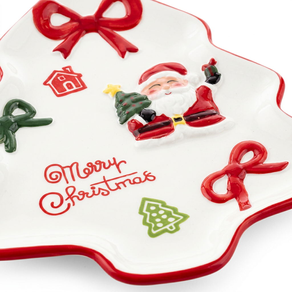 Ceramic Christmas Tree Candy Tray - 26cm