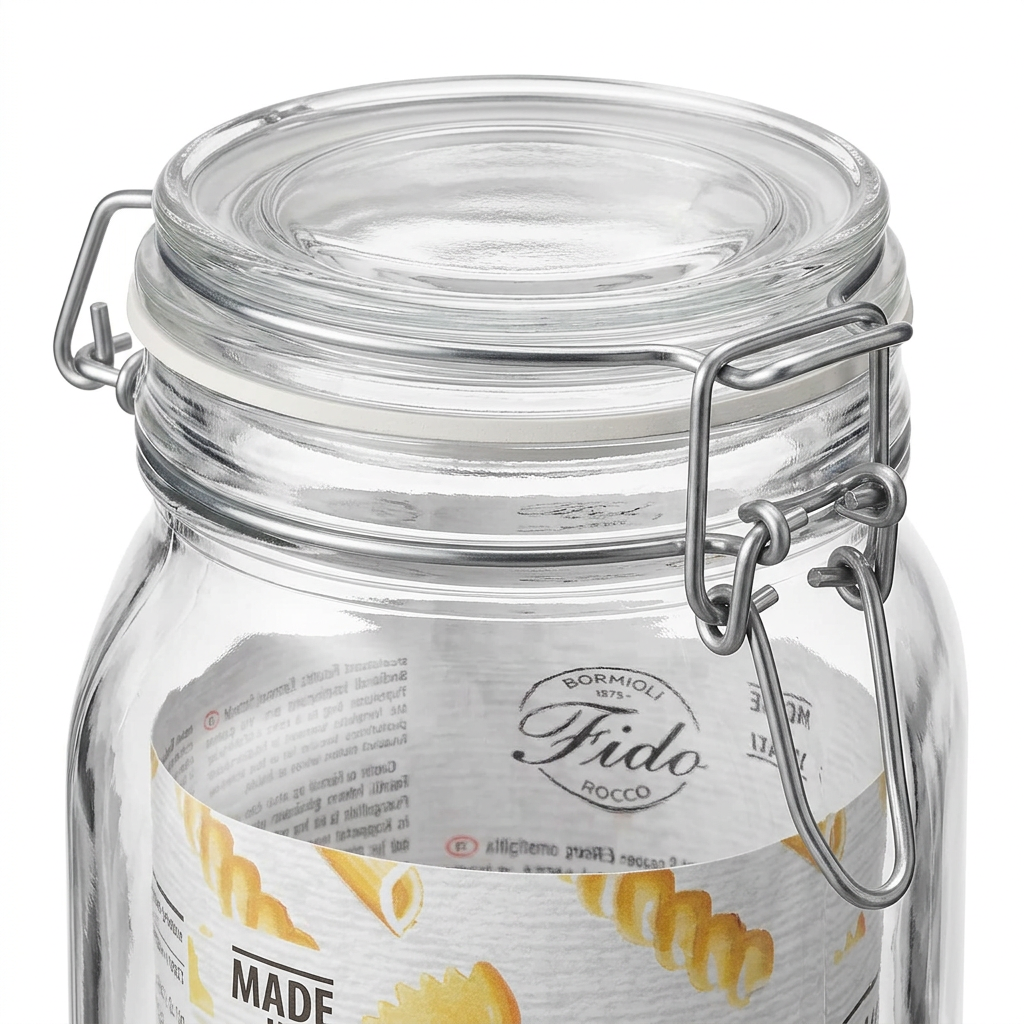 Bormioli Rocco Fido Glass Clip Jar - 1.5 Litre