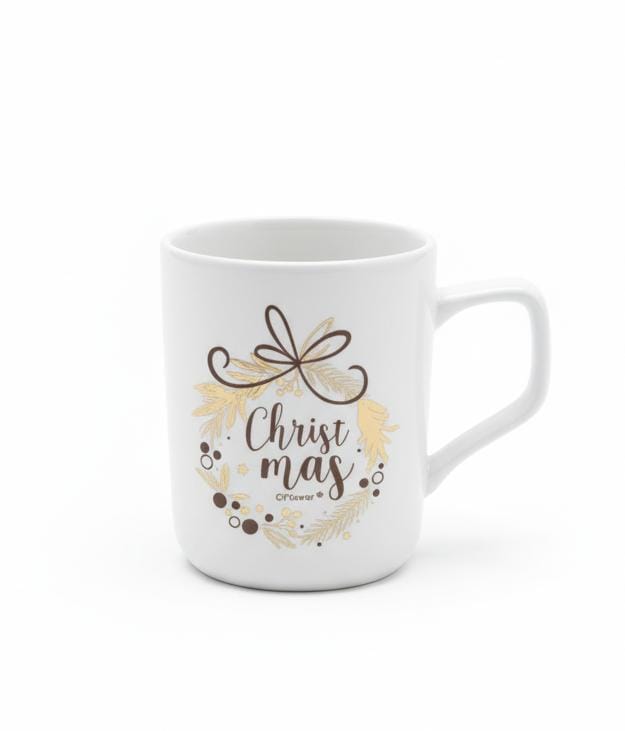 Cflower 400ml Ceramic Mug with Merry Christmas Logo – White Holiday Coffee Cup for Seasonal Cheer - Al Kabayel Discount CentreCflower 400ml Ceramic Mug with Merry Christmas Logo – White Holiday Coffee Cup for Seasonal CheerMugsCFLOWERAl Kabayel Discount Centre
